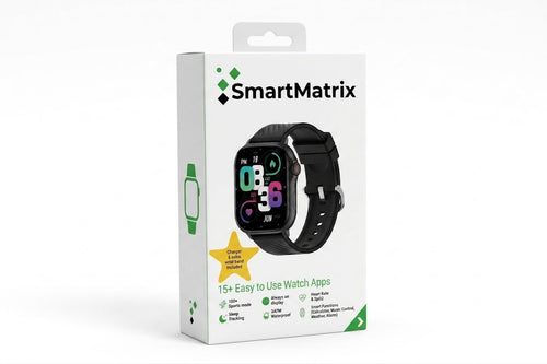 MobileMatrix SmartWatch + Fitness Tracker Silver 2.13 inch AMOLED