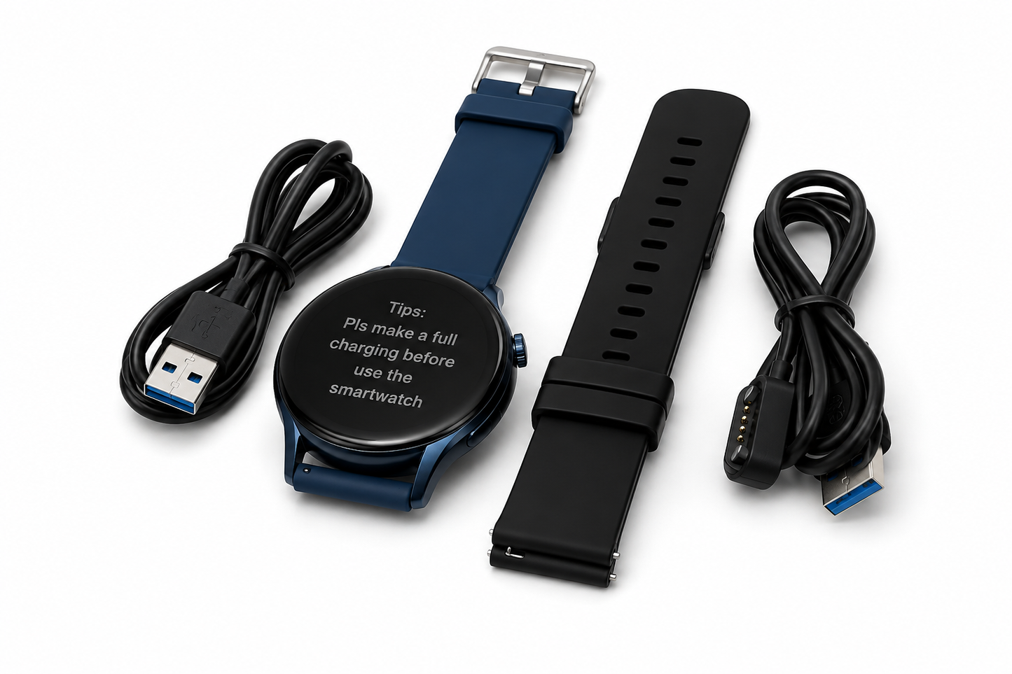 MobileMatrix SmartWatch + Fitness Tracker Silver 1.43 inch AMOLED