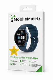MobileMatrix SmartWatch + Fitness Tracker Silver 1.43 inch AMOLED