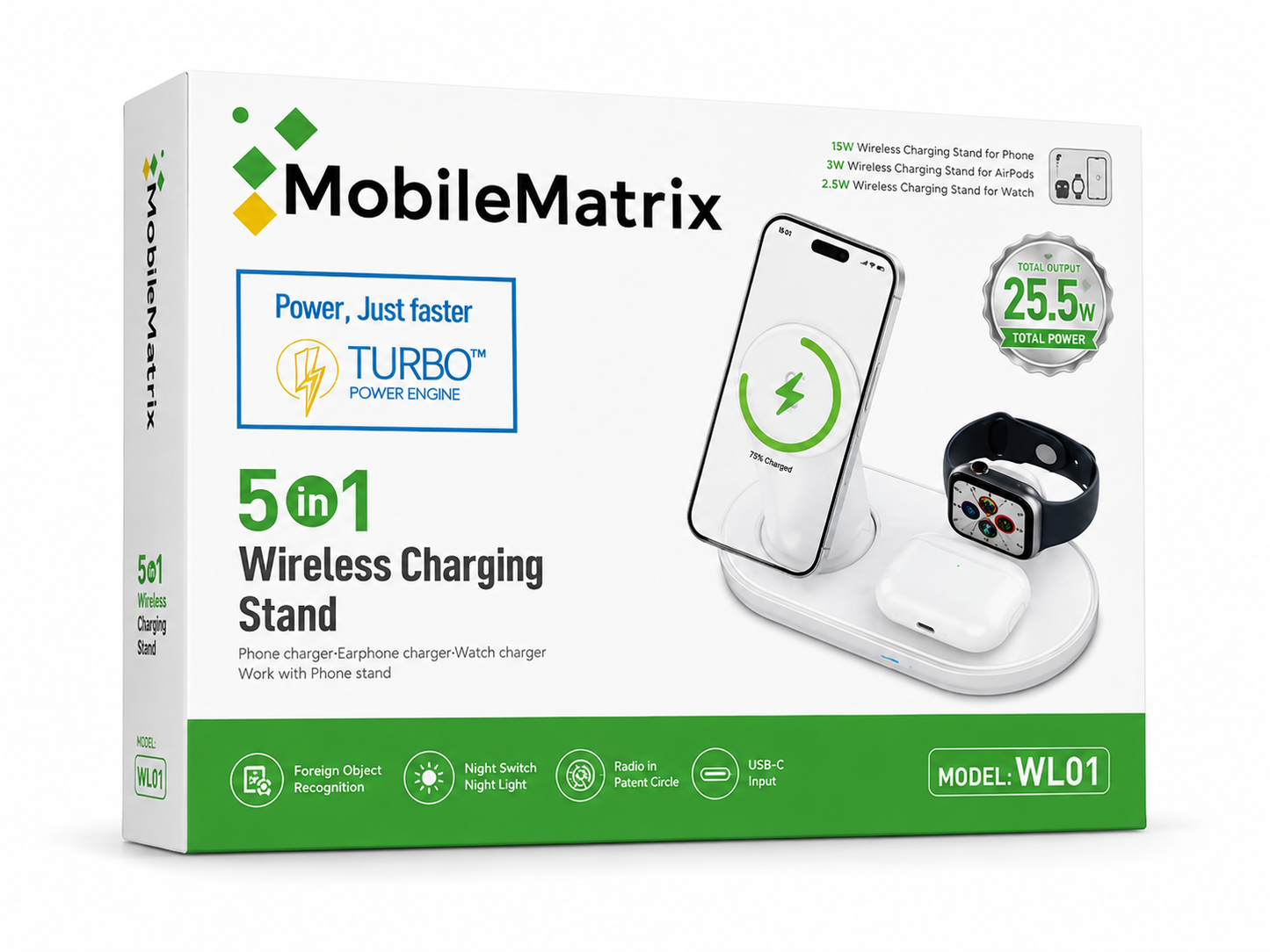 MobileMatrix 5 in 1 Wireless Charging Stand
