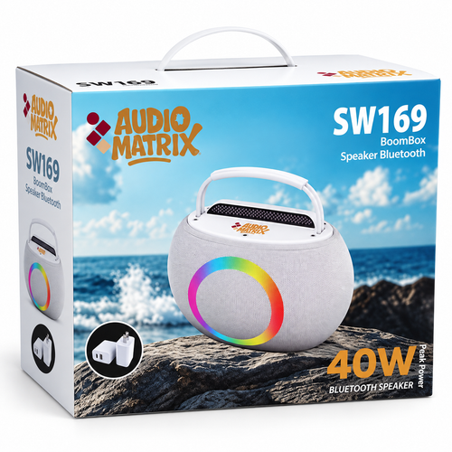 Audio Matrix™ SW169 BoomBox Bluetooth Speaker