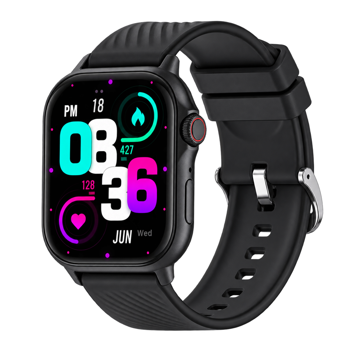 MobileMatrix™ AMOLED Smartwatch — 2.13″ Display, Bluetooth Calling, Black & Two Bands