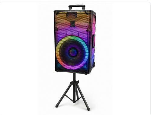 15 Inch Premium Two-Way Party Speaker with Stand and UHF Microphone