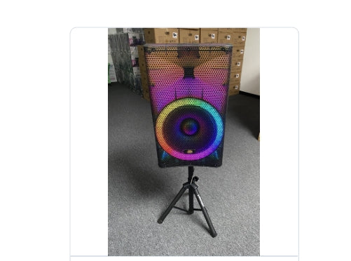 15 Inch Premium Two-Way Party Speaker with Stand and UHF Microphone