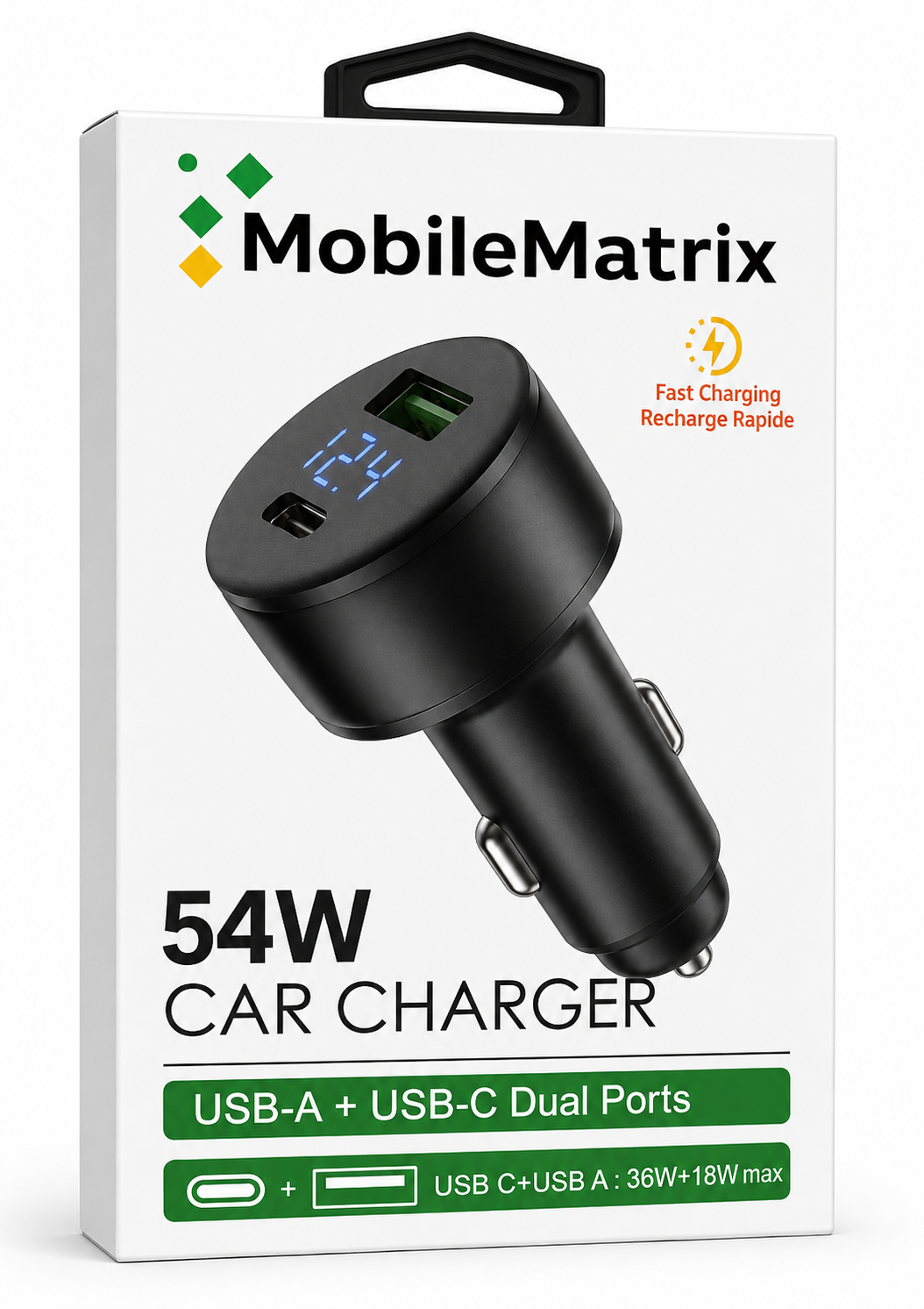 Car Charger C Port 36W Black