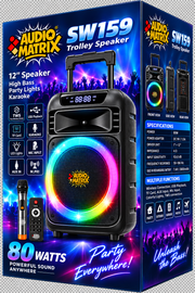AudioMatrix™  80W 12" Trolley Party Speaker SW159