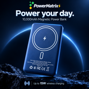 PowerMatrix™ 10,000mAh Magnetic Wireless Power Bank — 22.5W USB-C Fast Charging & 15W Wireless Charging