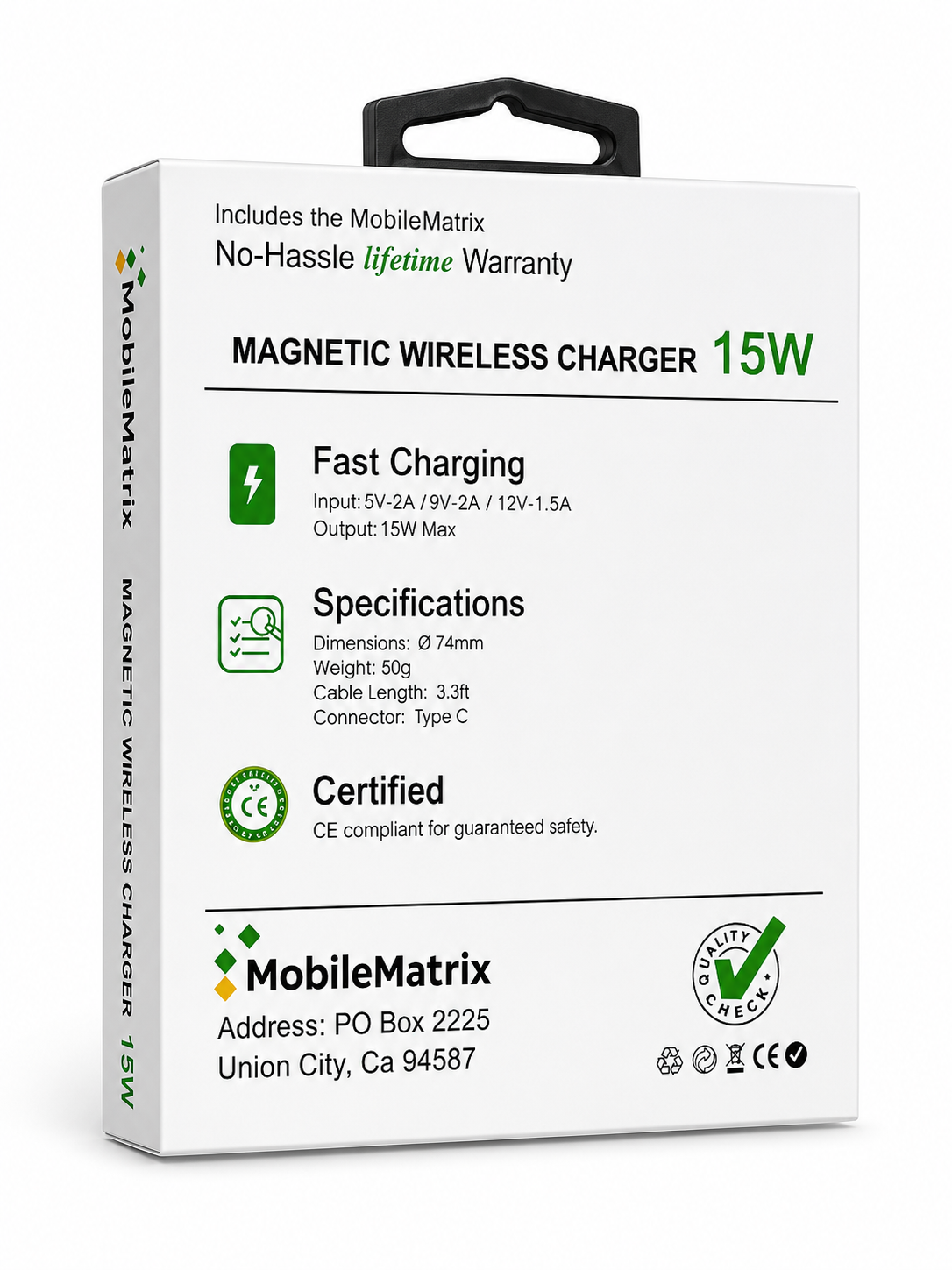 Magnetic Wireless Charger 15W White