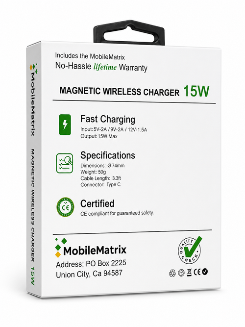Magnetic Wireless Charger 15W White