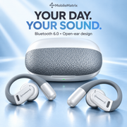 MobileMatrix™ OWS790 Open-Ear Wireless Earbuds with 16.2mm Drivers, ENC and 1000mAh Charging Case