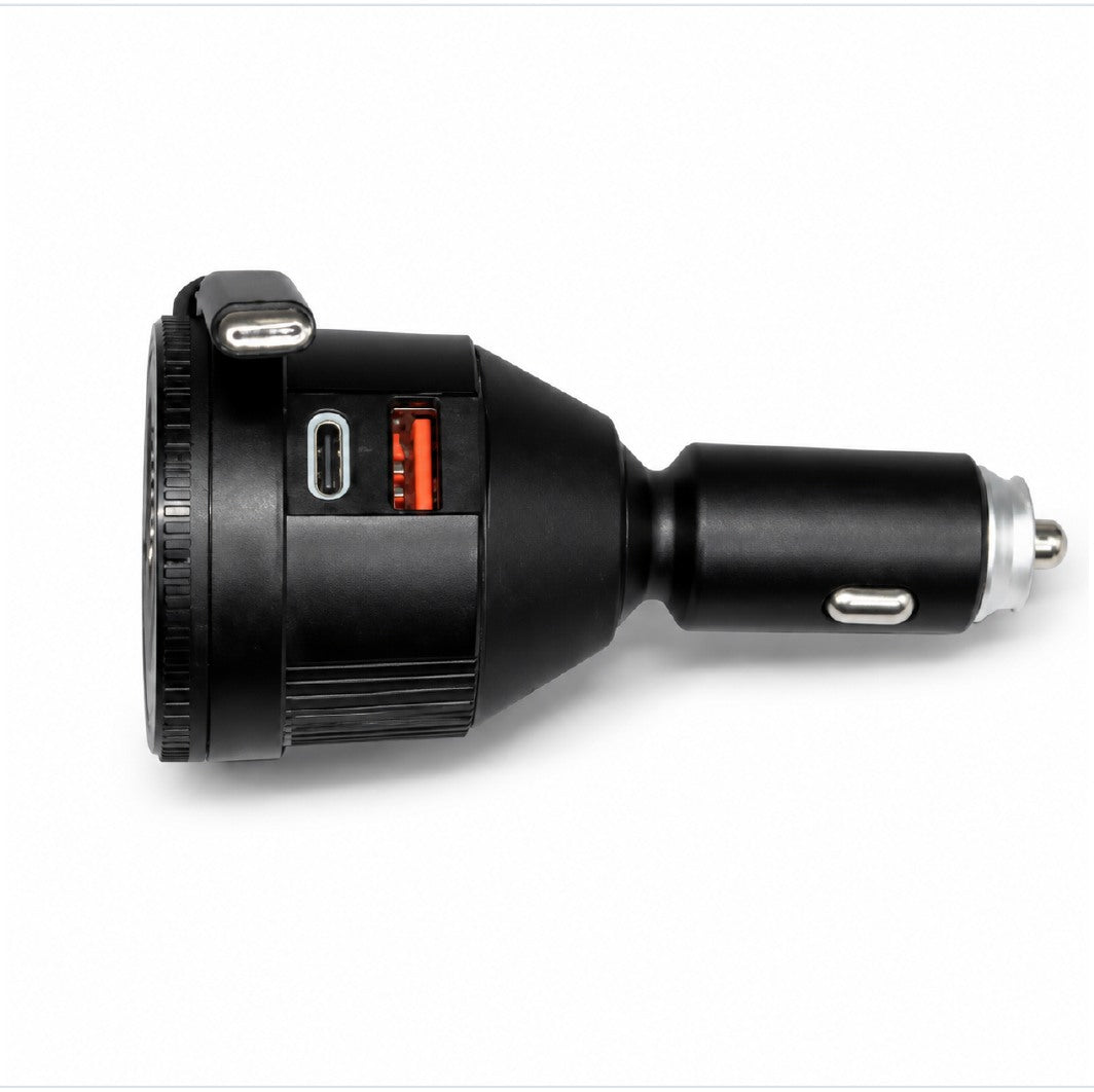 30W Type-C + 18W USB-A Retractable Car Charger