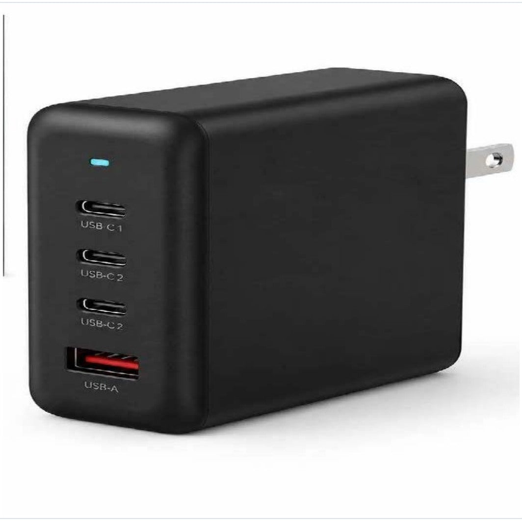 100W Dual USB-C + USB-A Wall Charge