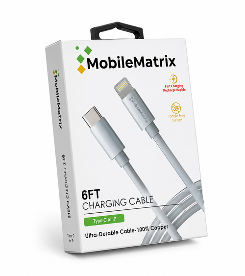 Type C-Lightning cable 6FT Charging + Data White