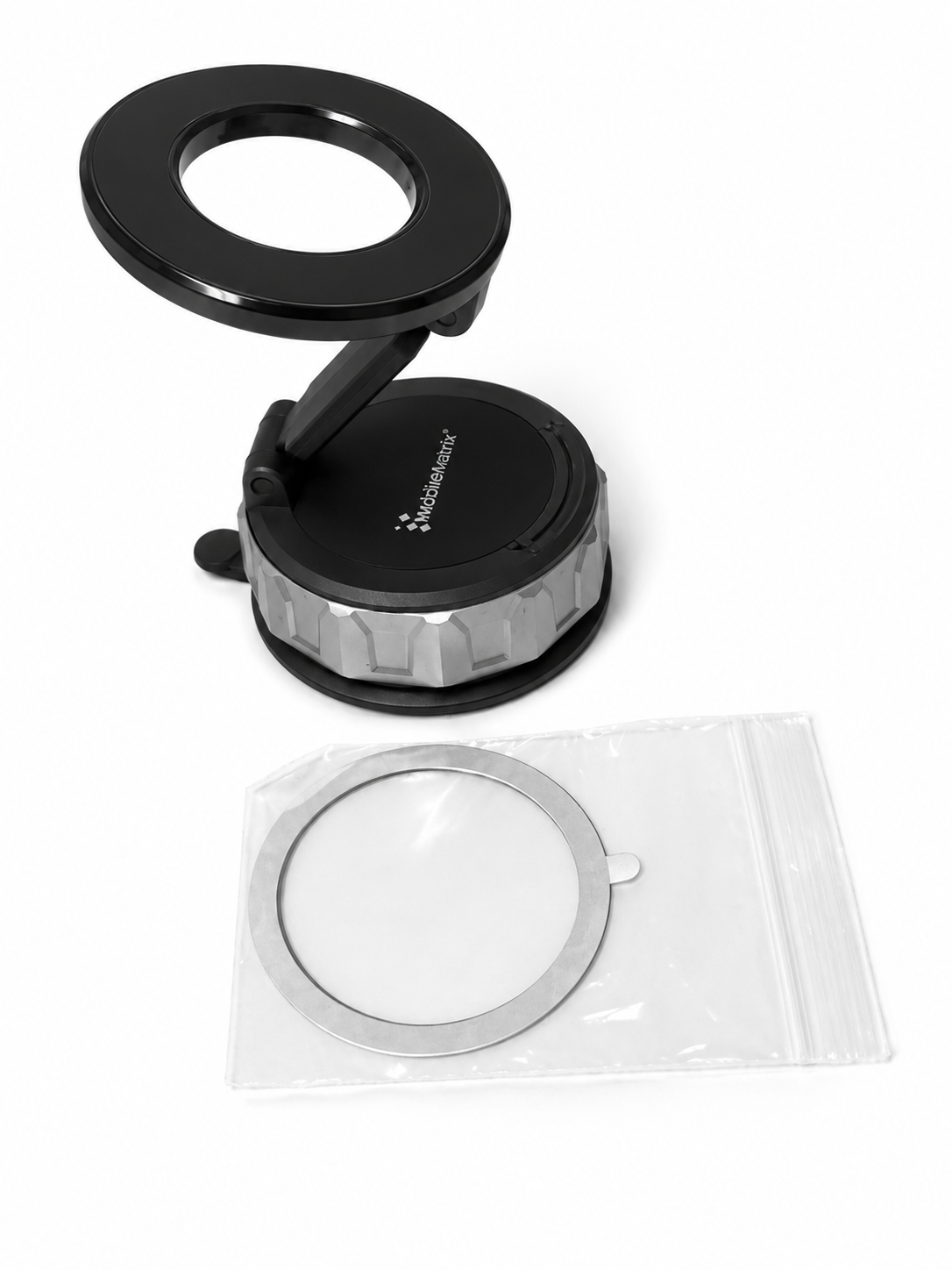 MobileMatrix Fold Magsafe Magnetic Cell Phone Holder - Silver