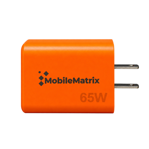 MobileMatrix™ SW174 65W Dual USB-C GaN PD Wall Charger — Orange