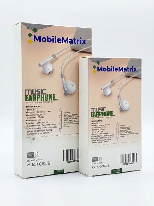 MobileMatrix™ SW177 — Music Earphone with In-Line Controls