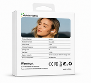 MobileMatrix TWS Bluetooth White ANC + ENC Noice Cancelation