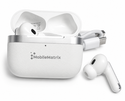 MobileMatrix TWS Bluetooth White ANC + ENC Noice Cancelation